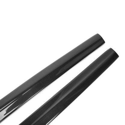 Audi A3 (S-Line)/S3 Carbon Fiber Flat Side Skirt Extensions (Pair)