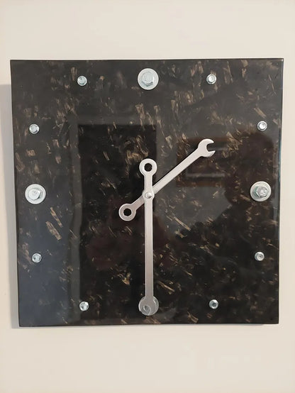 Man Cave Carbon Fiber Clock