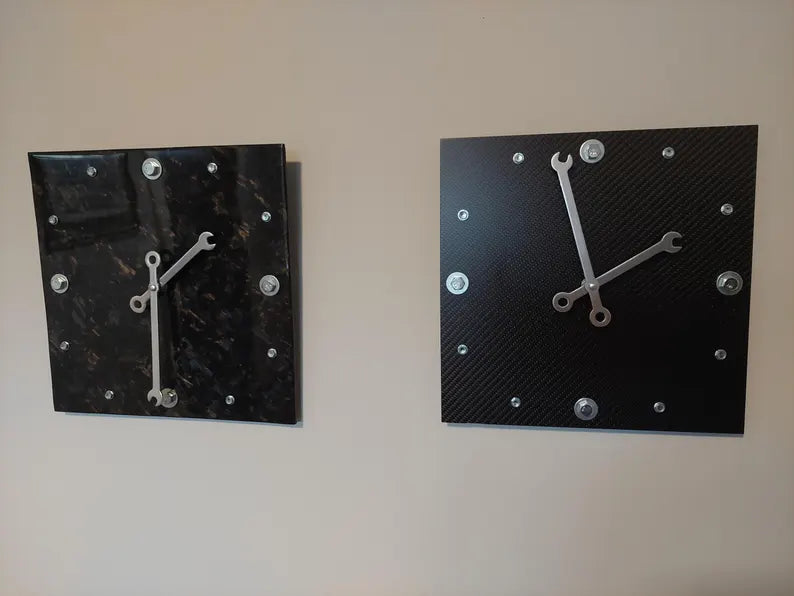 Man Cave Carbon Fiber Clock